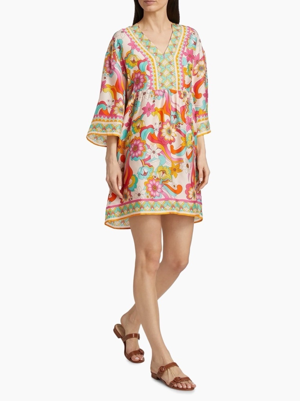 Johnny Was Barbara Floral Mini Dress